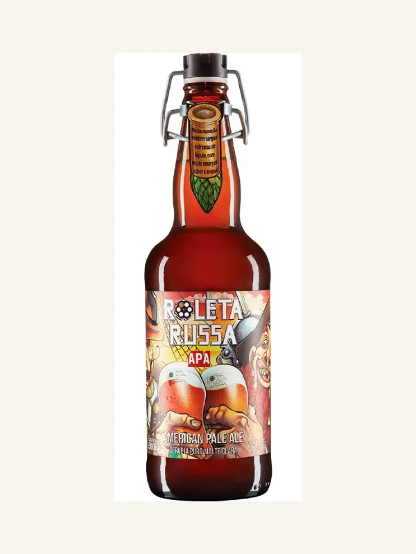 Cerveja Roleta Russa APA 500ml American Pale Ale Artesanal Garrafa