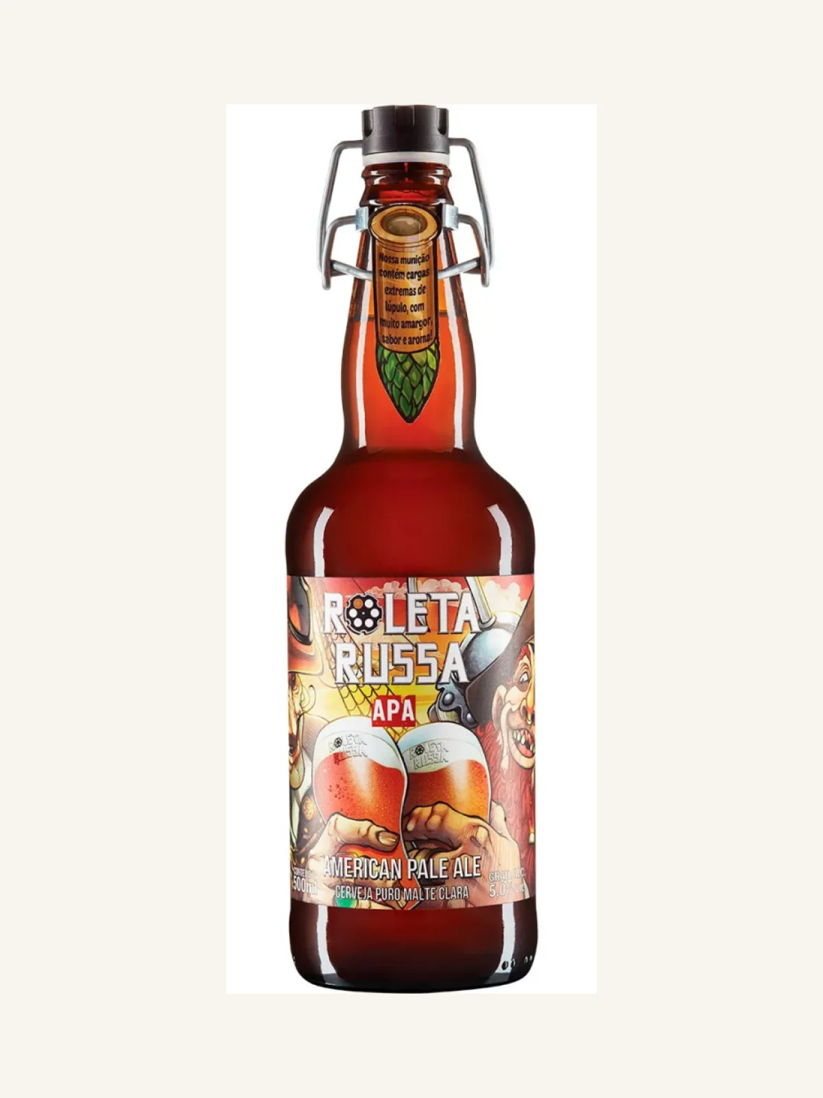 Cerveja Roleta Russa APA 500ml American Pale Ale Artesanal Garrafa